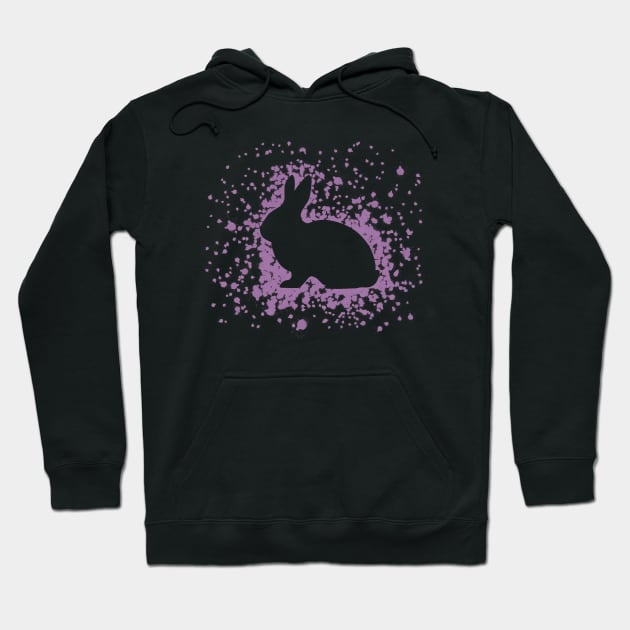 Purple Bunny Silhouette Hoodie by Lady Lilac